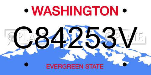 C84253V Washington License Plate