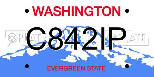 C842IP Washington License Plate