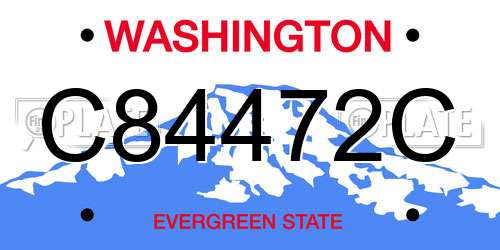C84472C Washington License Plate