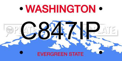 C847IP Washington License Plate