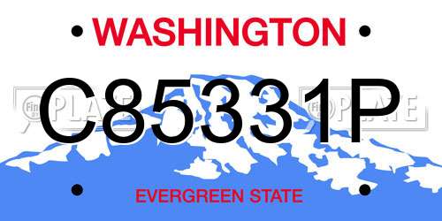 C85331P Washington License Plate