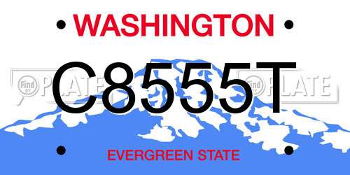 C8555T Washington License Plate