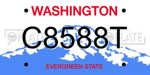 C8588T Washington License Plate