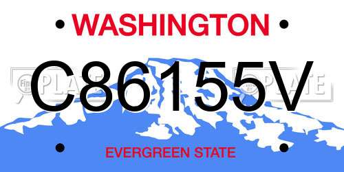 C86155V Washington License Plate