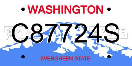 C87724S Washington License Plate