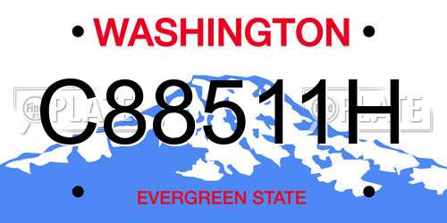 C88511H Washington License Plate