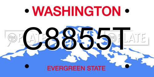 C8855T Washington License Plate