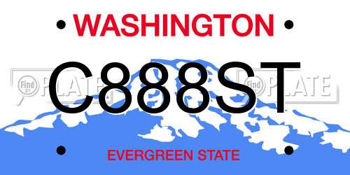 C888ST Washington License Plate