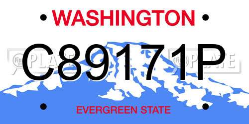 C89171P Washington License Plate