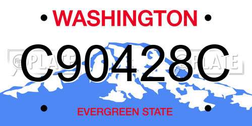 C90428C Washington License Plate