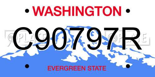 C90797R Washington License Plate