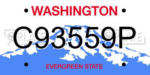 C93559P Washington License Plate