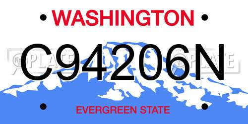 C94206N Washington License Plate