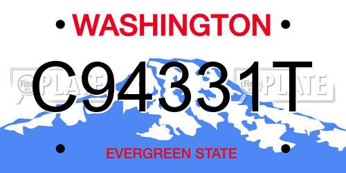 C94331T Washington License Plate
