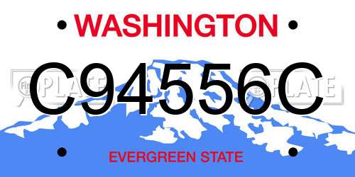 C94556C Washington License Plate