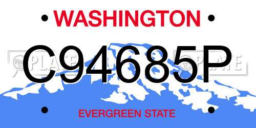 C94685P Washington License Plate