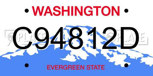 C94812D Washington License Plate