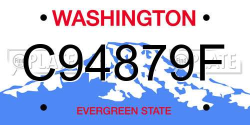 C94879F Washington License Plate