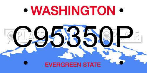 C95350P Washington License Plate