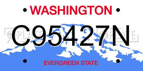 C95427N Washington License Plate