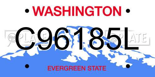 C96185L Washington License Plate