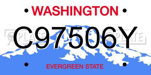 C97506Y Washington License Plate