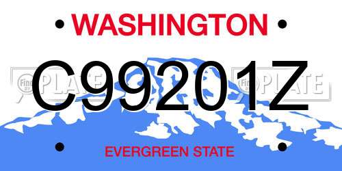 C99201Z Washington License Plate