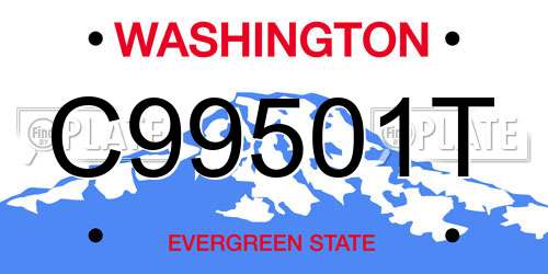 C99501T Washington License Plate