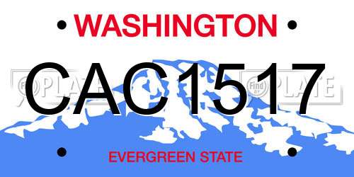 CAC1517 Washington License Plate