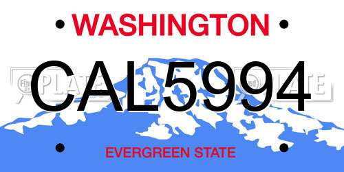 CAL5994 Washington License Plate