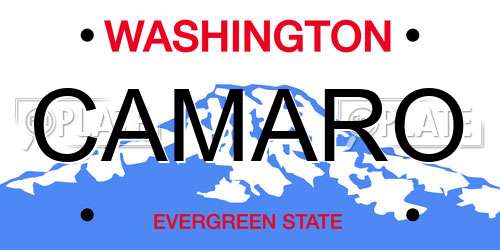 CAMARO Washington License Plate