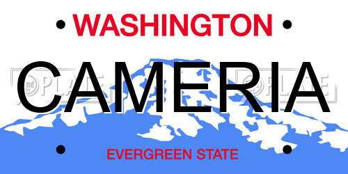 CAMERIA Washington License Plate