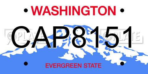 CAP8151 Washington License Plate
