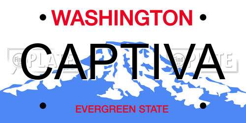 CAPTIVA Washington License Plate