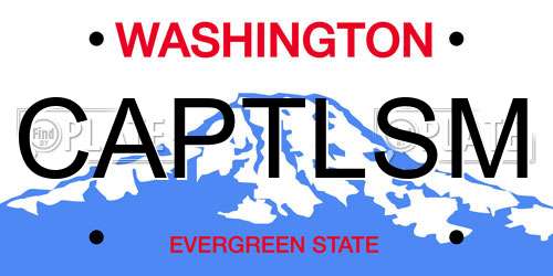 CAPTLSM Washington License Plate