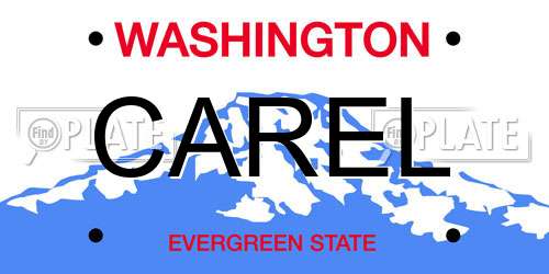 CAREL Washington License Plate