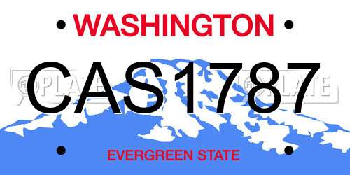 CAS1787 Washington License Plate