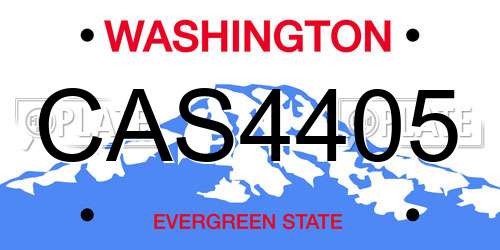CAS4405 Washington License Plate