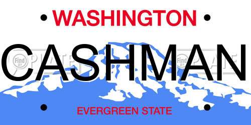 CASHMAN Washington License Plate