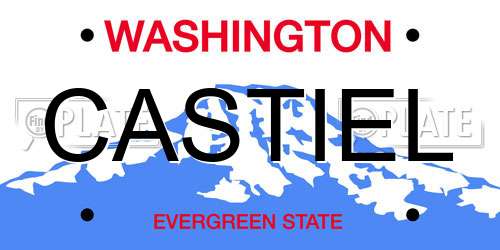 CASTIEL Washington License Plate