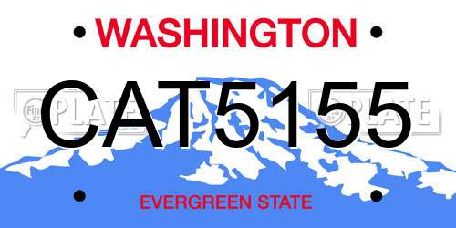 CAT5155 Washington License Plate