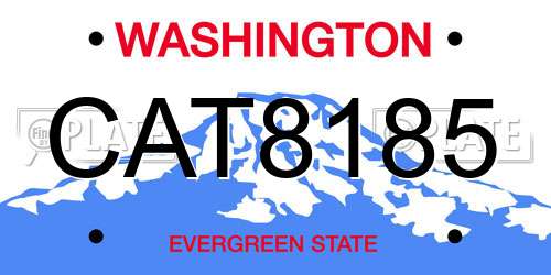 CAT8185 Washington License Plate