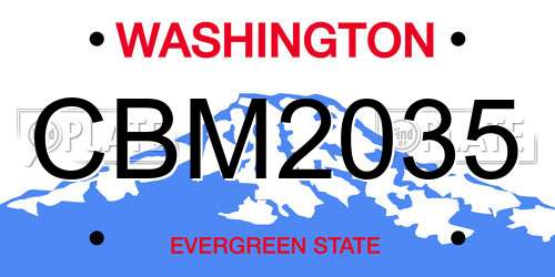 CBM2035 Washington License Plate