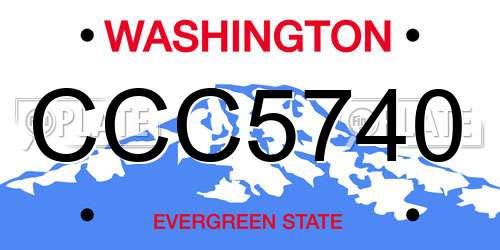 CCC5740 Washington License Plate