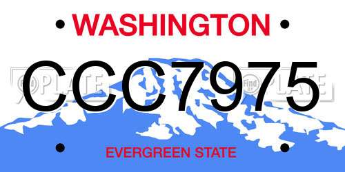 CCC7975 Washington License Plate