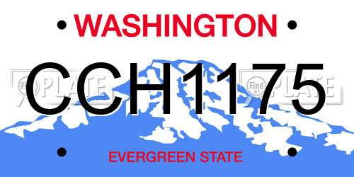 CCH1175 Washington License Plate