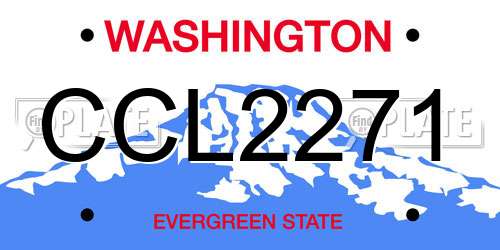 CCL2271 Washington License Plate