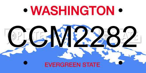 CCM2282 Washington License Plate
