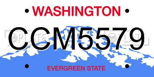 CCM5579 Washington License Plate