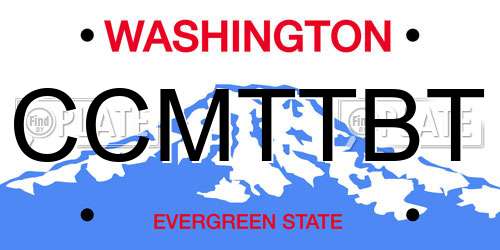 CCMTTBT Washington License Plate